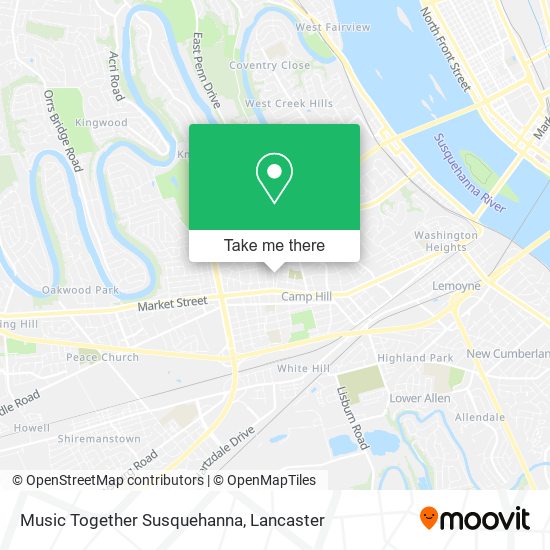 Mapa de Music Together Susquehanna