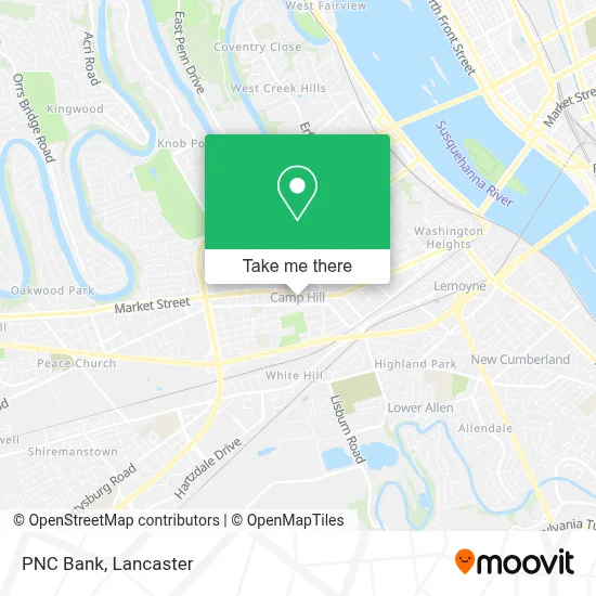 PNC Bank map