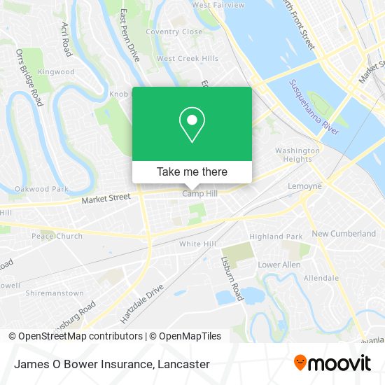 Mapa de James O Bower Insurance