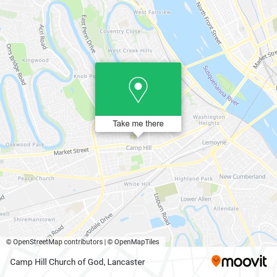 Camp Hill Church of God map