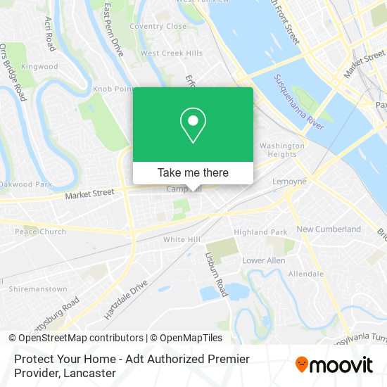 Protect Your Home - Adt Authorized Premier Provider map