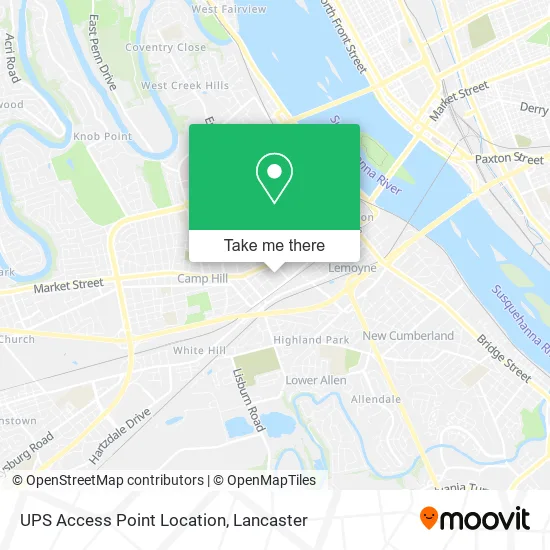 UPS Access Point Location map
