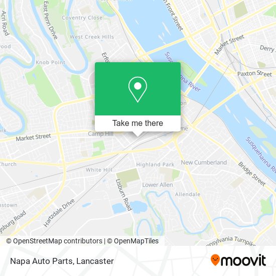 Mapa de Napa Auto Parts