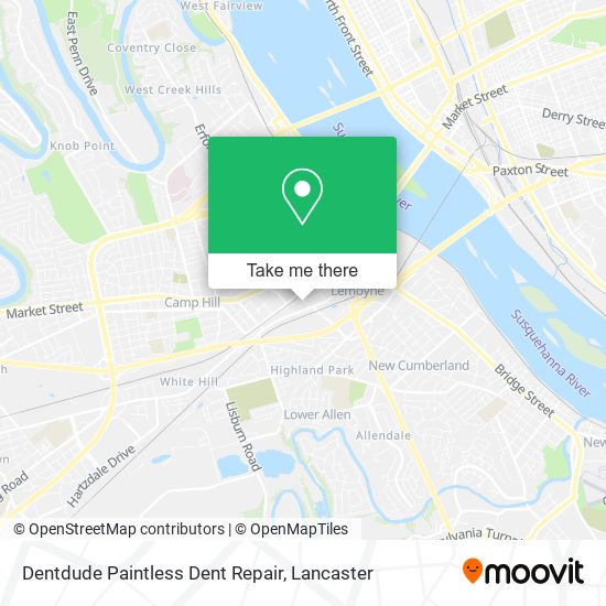 Mapa de Dentdude Paintless Dent Repair
