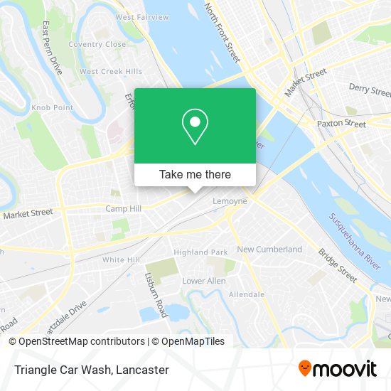 Triangle Car Wash map