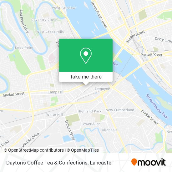 Dayton's Coffee Tea & Confections map