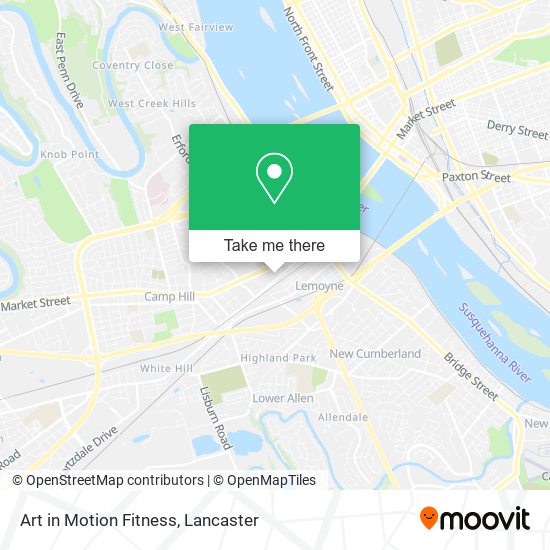 Art in Motion Fitness map