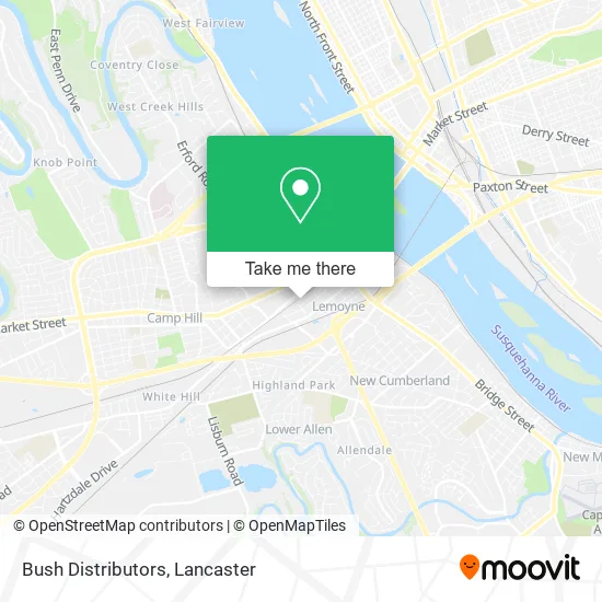 Bush Distributors map