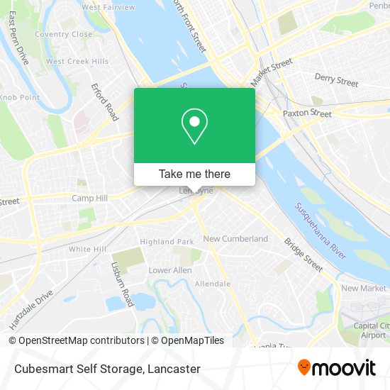 Cubesmart Self Storage map