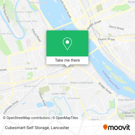 Cubesmart Self Storage map