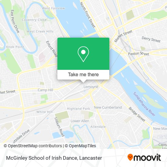 McGinley School of Irish Dance map