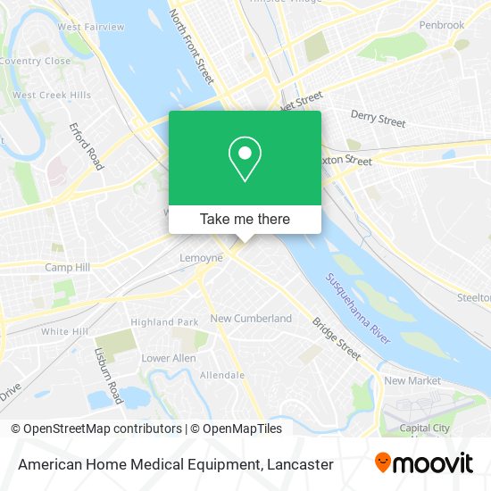 Mapa de American Home Medical Equipment