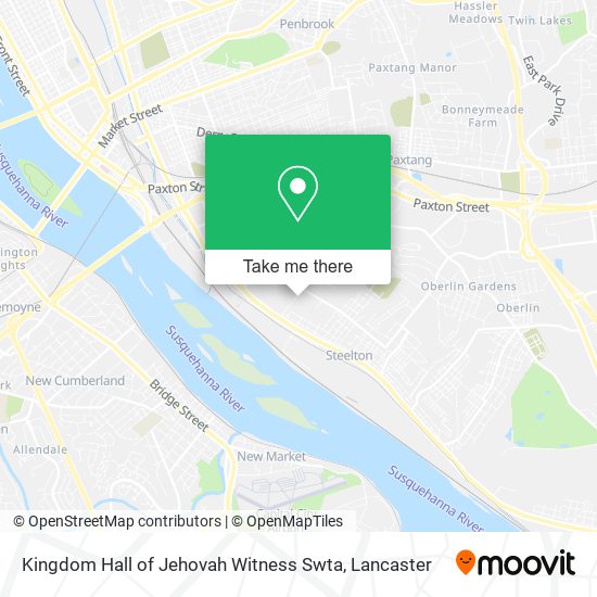 Kingdom Hall of Jehovah Witness Swta map