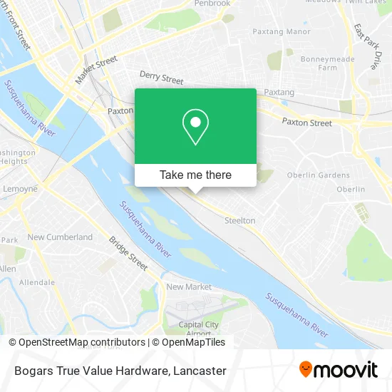 Bogars True Value Hardware map