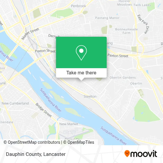 Dauphin County map