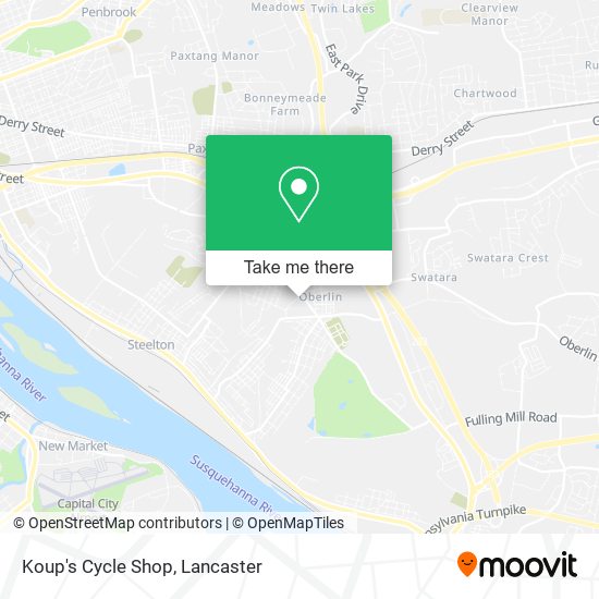 Koup's Cycle Shop map