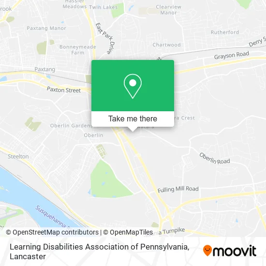 Learning Disabilities Association of Pennsylvania map