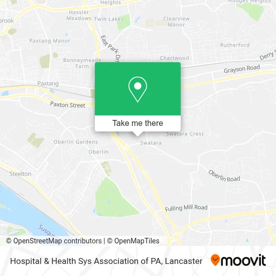 Hospital & Health Sys Association of PA map
