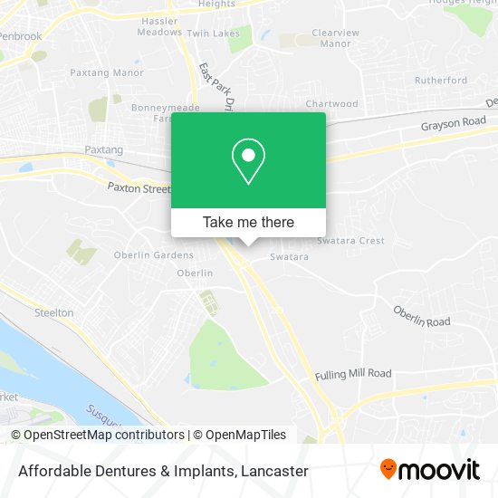 Affordable Dentures & Implants map