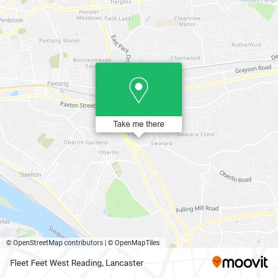 Fleet Feet West Reading map