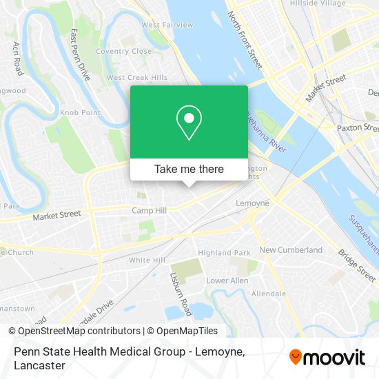 Mapa de Penn State Health Medical Group - Lemoyne
