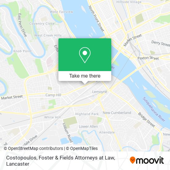 Costopoulos, Foster & Fields Attorneys at Law map