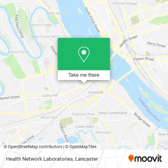Health Network Laboratories map