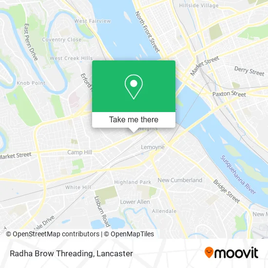 Radha Brow Threading map