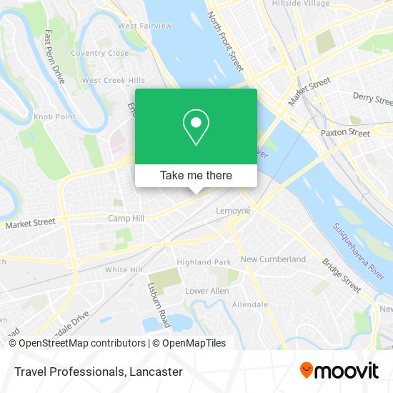 Travel Professionals map