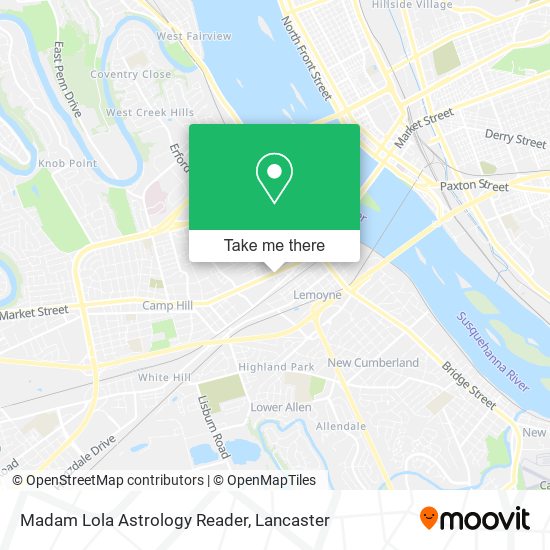 Madam Lola Astrology Reader map