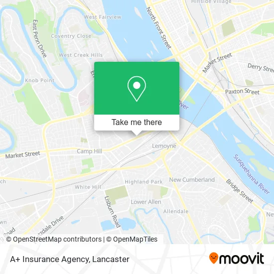 A+ Insurance Agency map