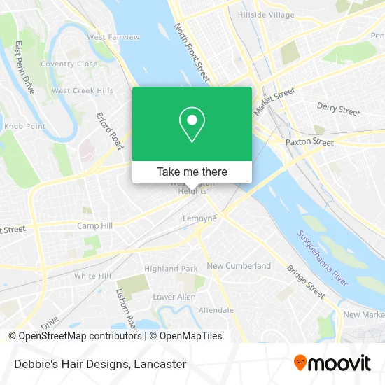 Debbie's Hair Designs map