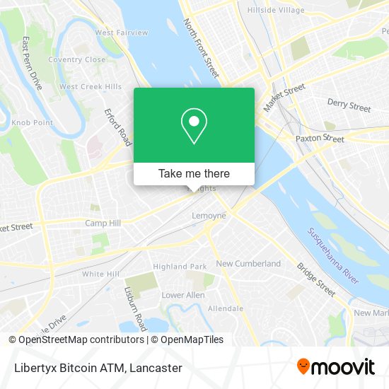 Mapa de Libertyx Bitcoin ATM