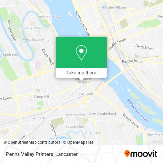 Mapa de Penns Valley Printers