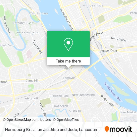 Harrisburg Brazilian Jiu Jitsu and Judo map