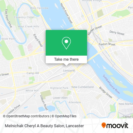 Mapa de Melnichak Cheryl A Beauty Salon