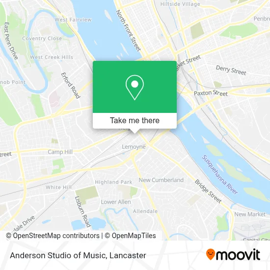 Anderson Studio of Music map
