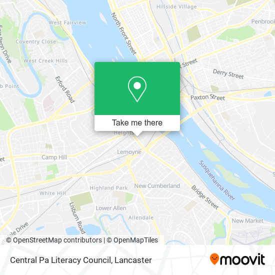 Mapa de Central Pa Literacy Council
