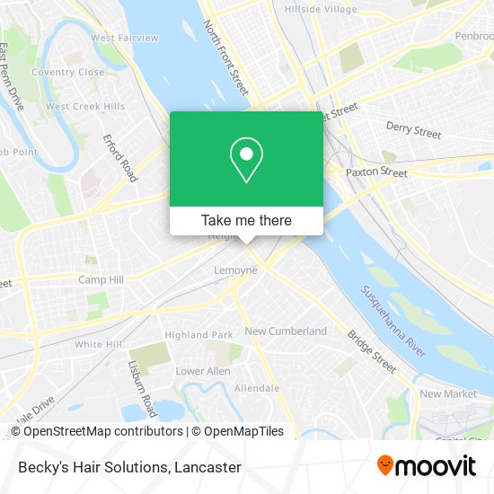 Becky's Hair Solutions map