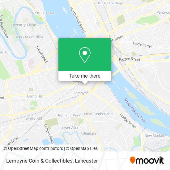 Lemoyne Coin & Collectibles map