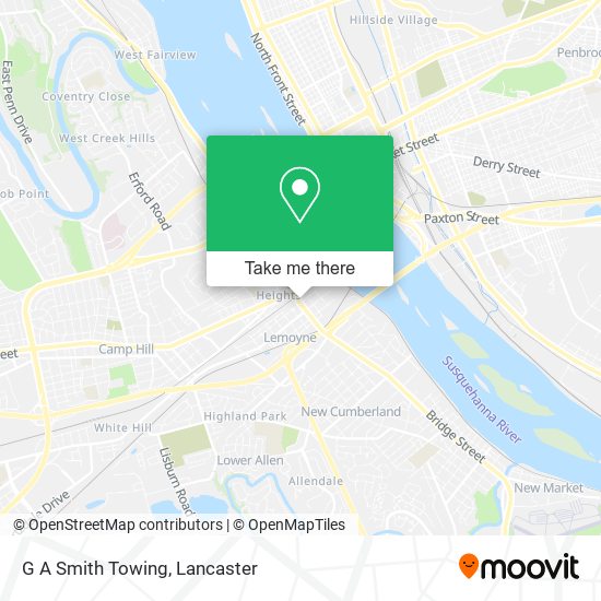 G A Smith Towing map