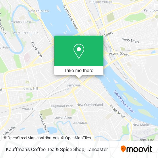 Kauffman's Coffee Tea & Spice Shop map