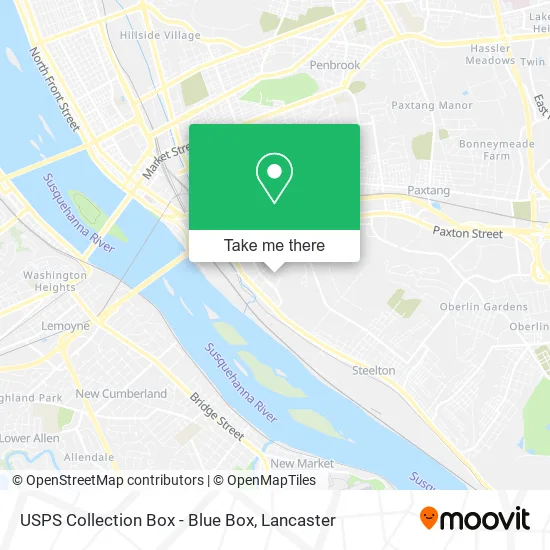 USPS Collection Box - Blue Box map