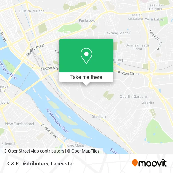 K & K Distributers map