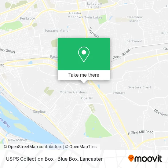 USPS Collection Box - Blue Box map