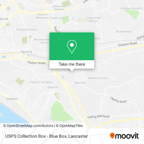 USPS Collection Box - Blue Box map