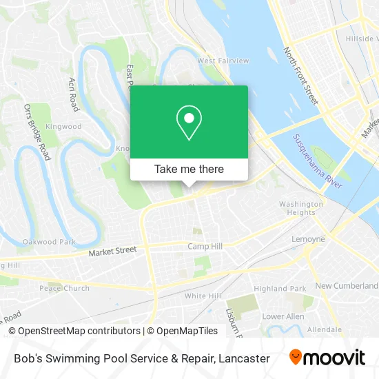 Bob's Swimming Pool Service & Repair map