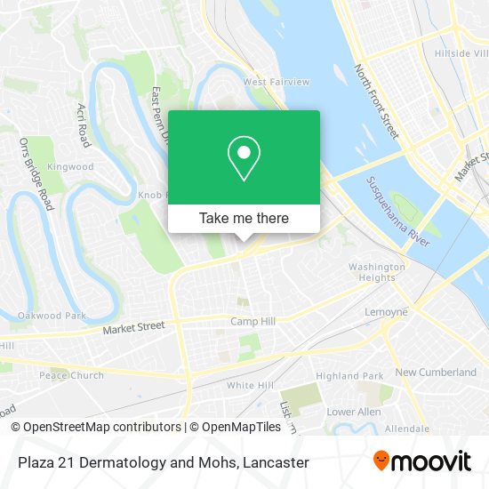 Plaza 21 Dermatology and Mohs map