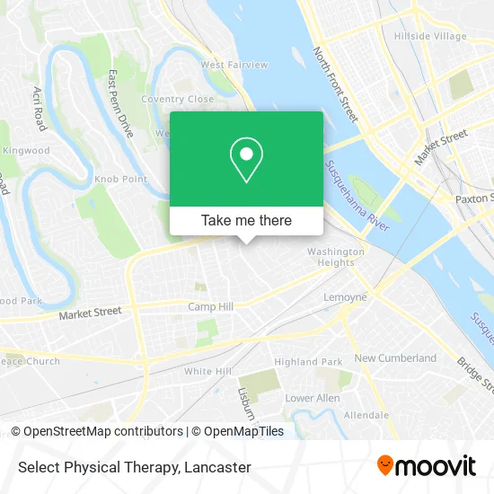 Select Physical Therapy map