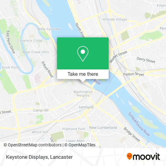 Keystone Displays map